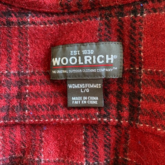 Woolrich Red Plaid Jacket with Zipper (Large) - Picture 13 of 15